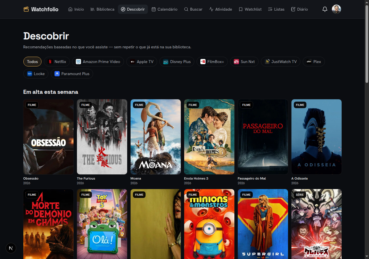Watchfolio: conheça a melhor alternativa ao TV Time para acompanhar séries, filmes e animes